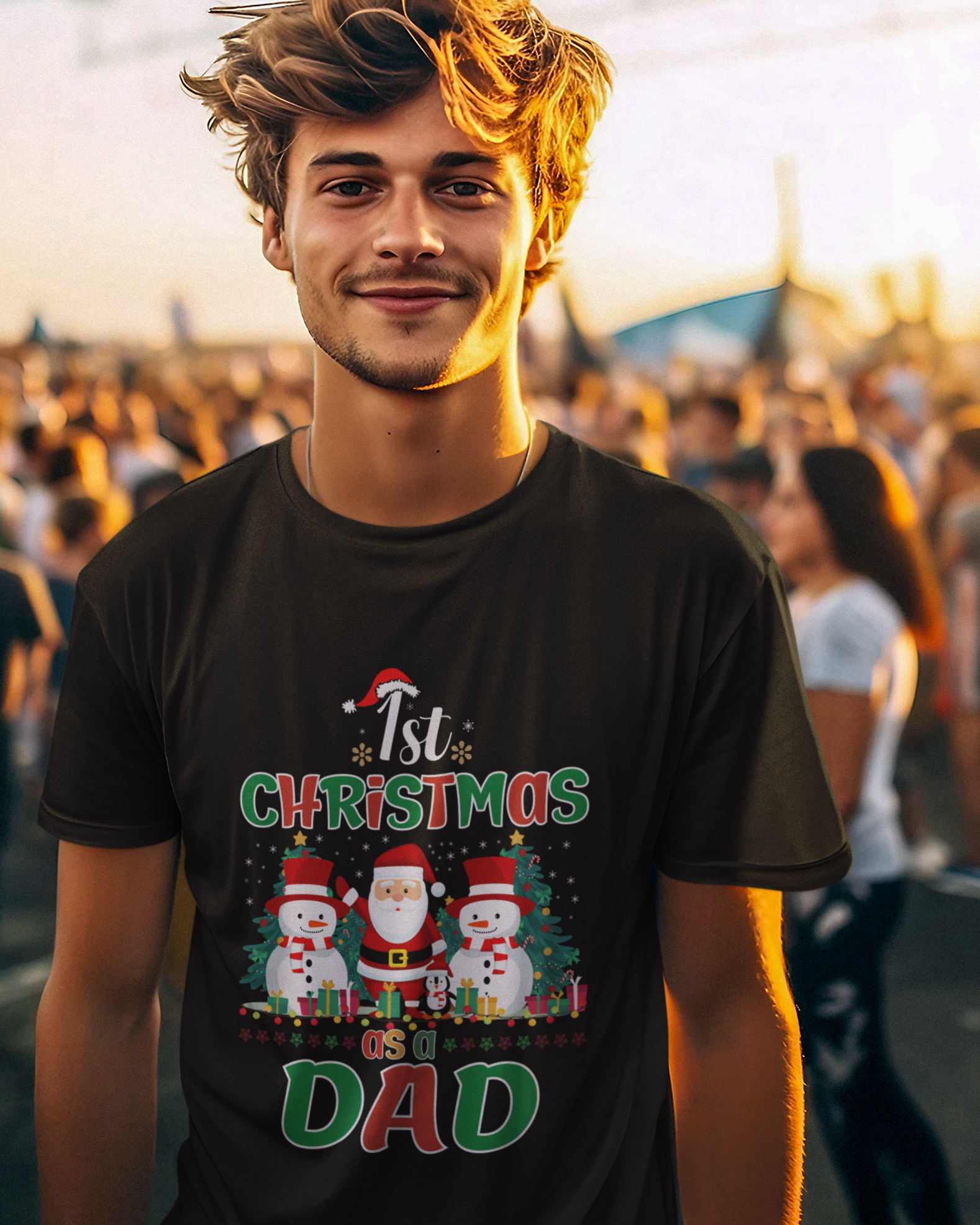 1st Christmas As A Dad Unisex t-shirt