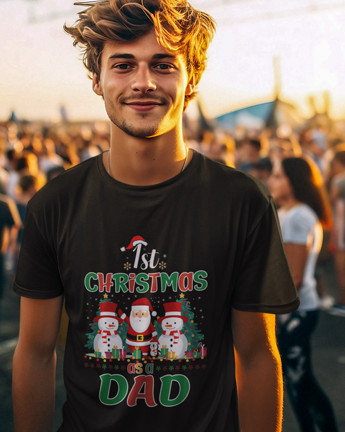 1st Christmas As A Dad Unisex t-shirt