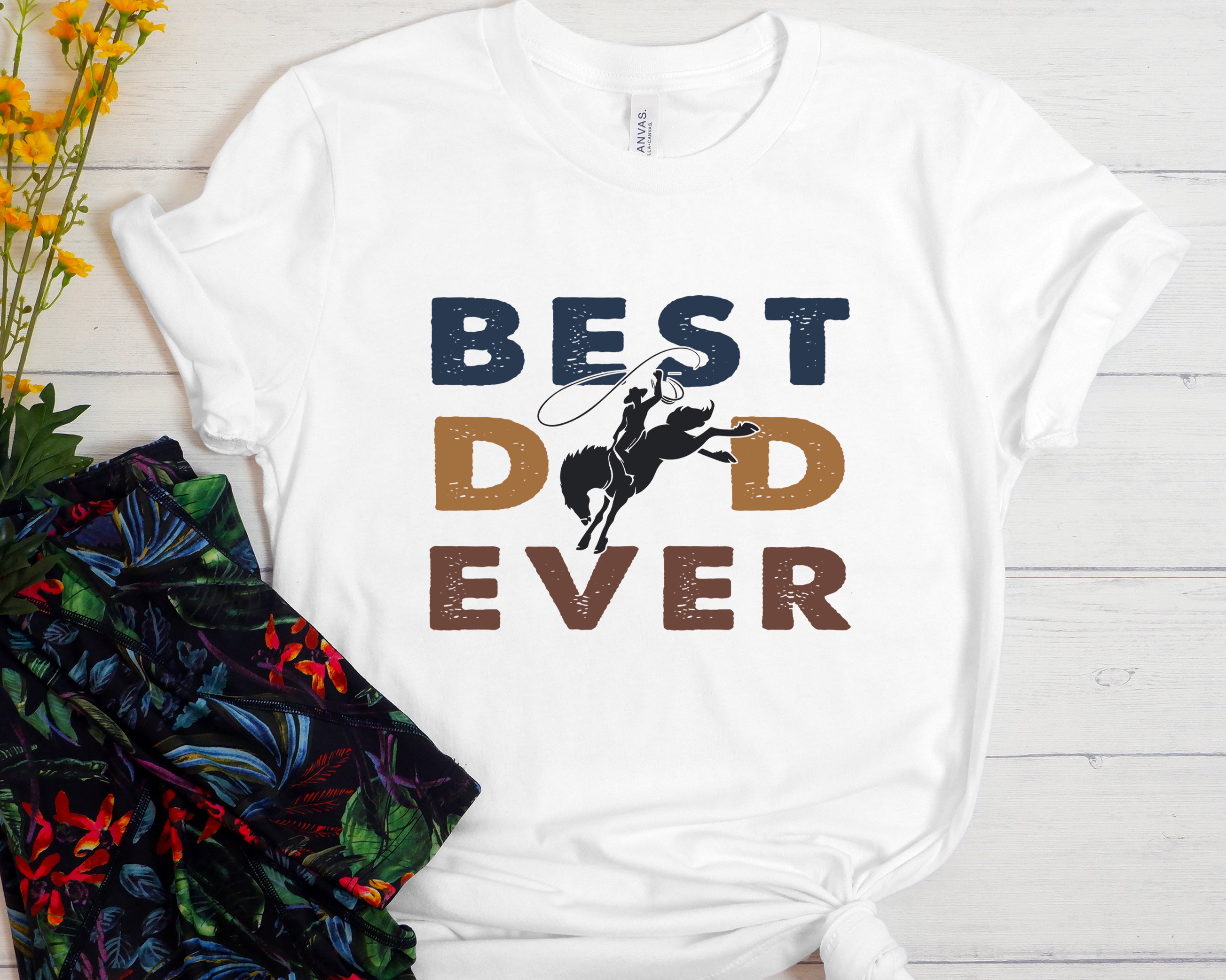 Best Dad Ever Cowboy Rodeo Unisex t-shirt