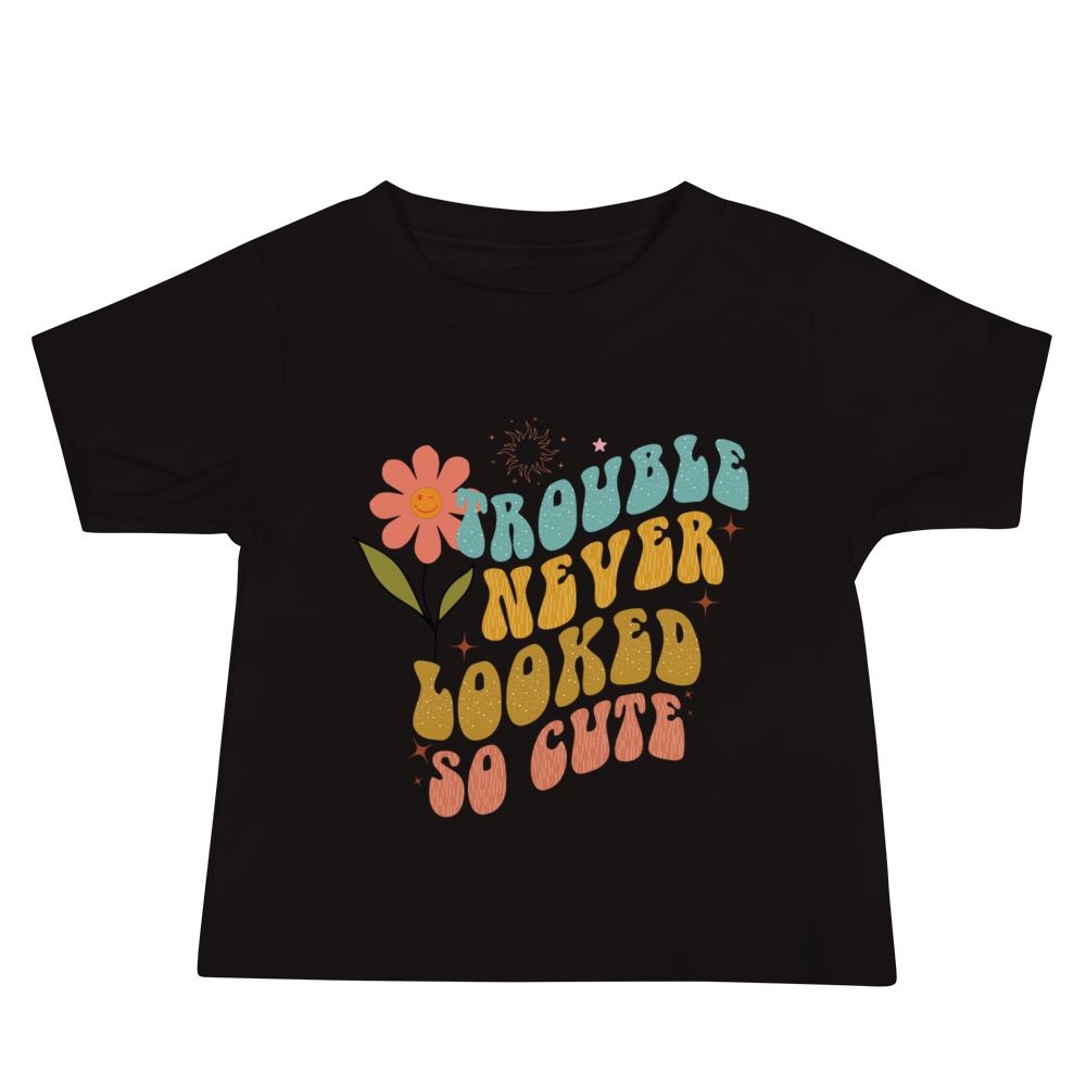 Trouble Never Looked So Cute Baby Jersey Short Sleeve Tee