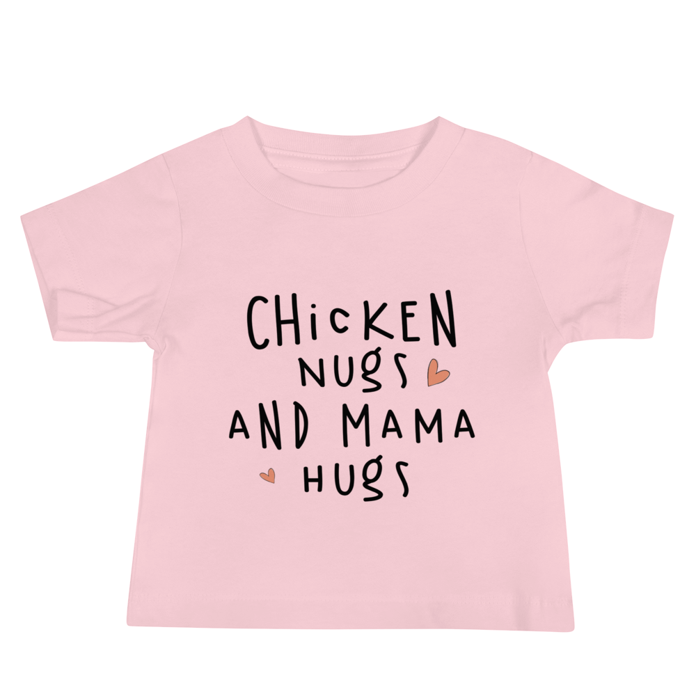 Chicken Nugs And Mama Hugs Baby Jersey Short Sleeve Tee