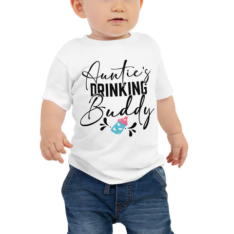 Auntie's drinking Buddy Baby Jersey Short Sleeve Tee