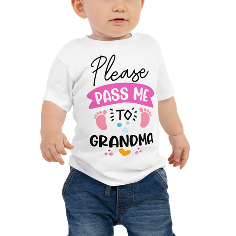 Please Pass Me To Grandma Baby Jersey Short Sleeve Tee