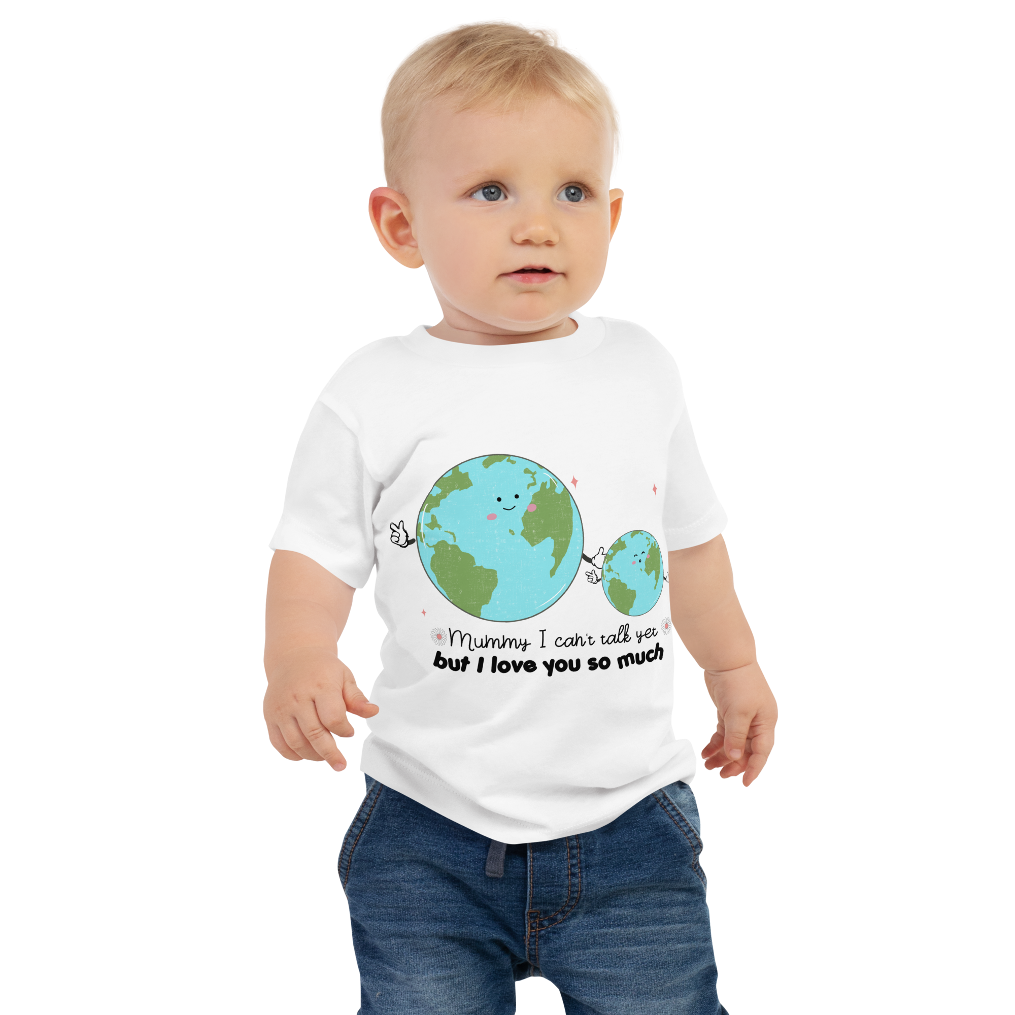 Mummy I Can't Talk Yet But I Love You So Much Baby Jersey Short Sleeve Tee