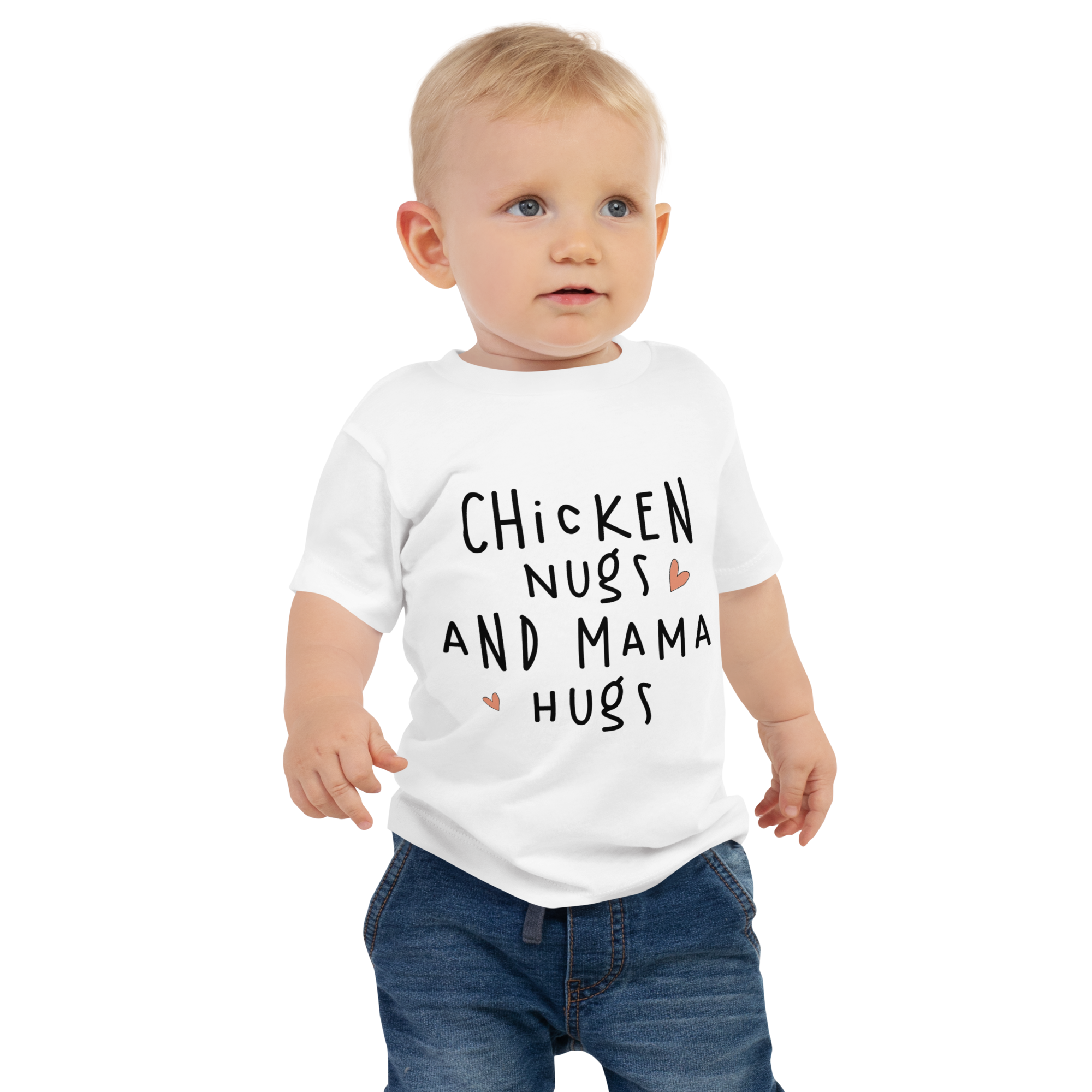 Chicken Nugs And Mama Hugs Baby Jersey Short Sleeve Tee