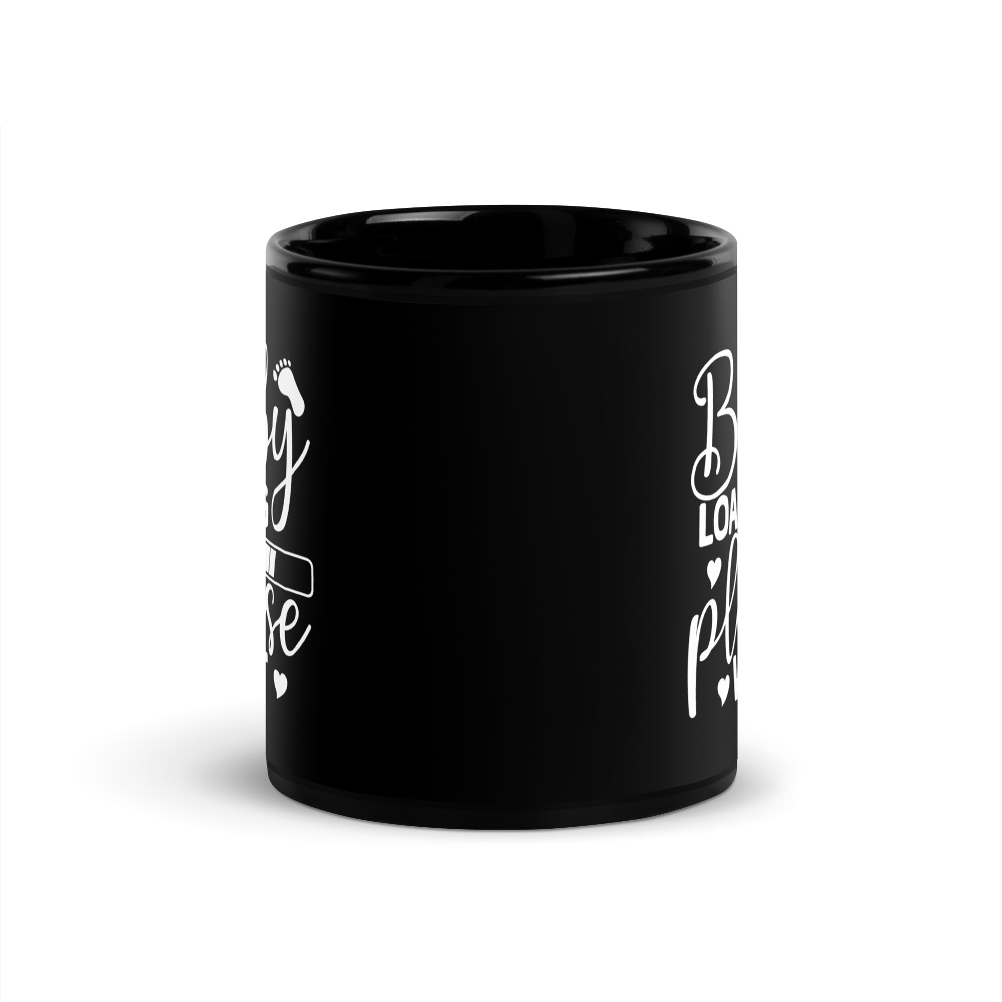 Baby Loading Please Wait Black Glossy Mug