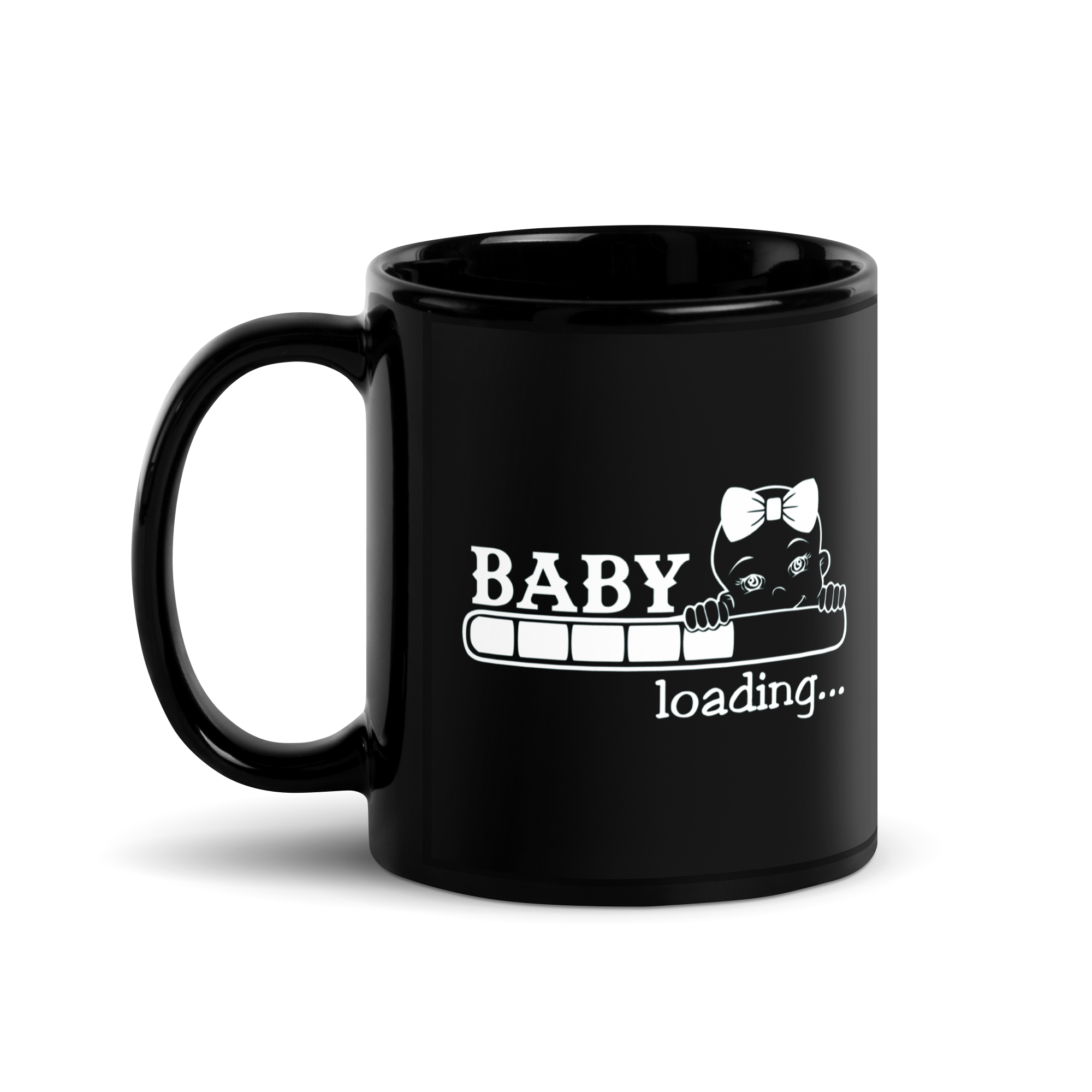 Baby Loading..... Black Glossy Mug