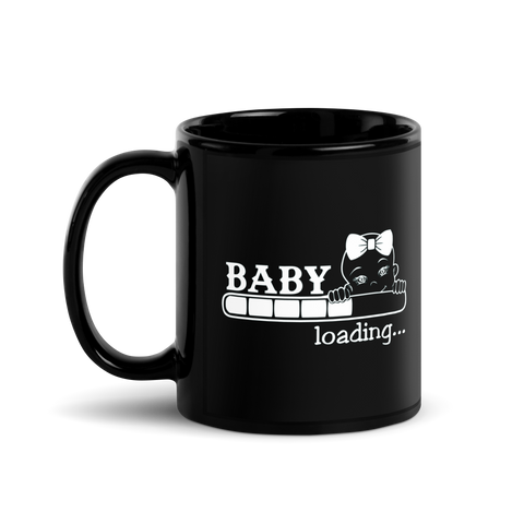 Baby Loading..... Black Glossy Mug