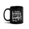 Beauty And The Bump Black Glossy Mug