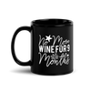 No More Wine For 9 Months Black Glossy Mug