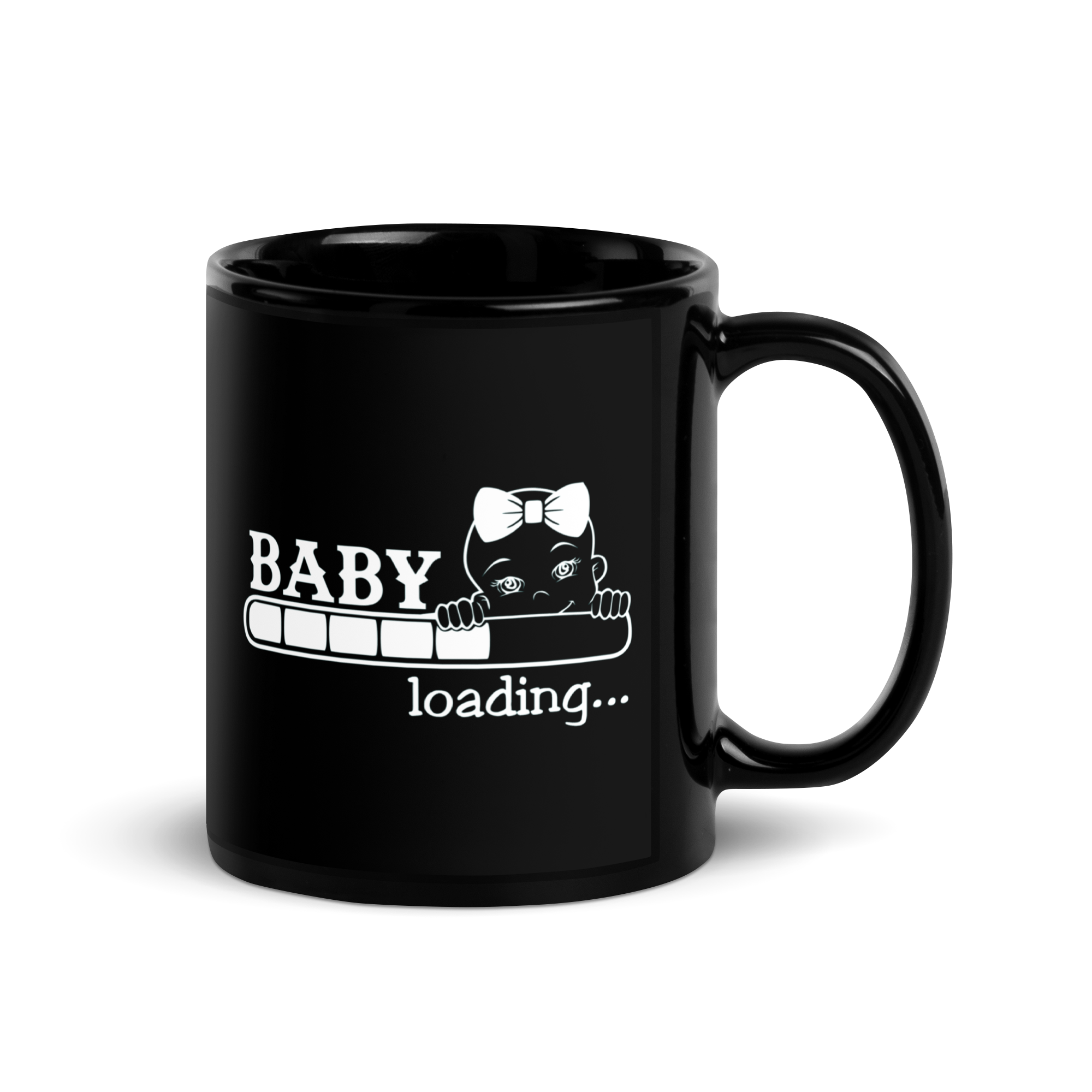 Baby Loading..... Black Glossy Mug