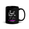 Just Want to Tell You A Secret I'm Pregnant Black Glossy Mug