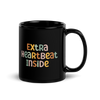 Extra Heartbeat Inside Black Glossy Mug