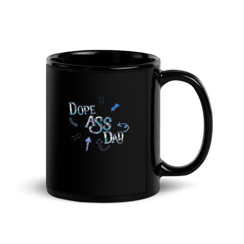 Dope Ass Dad Black Glossy Mug