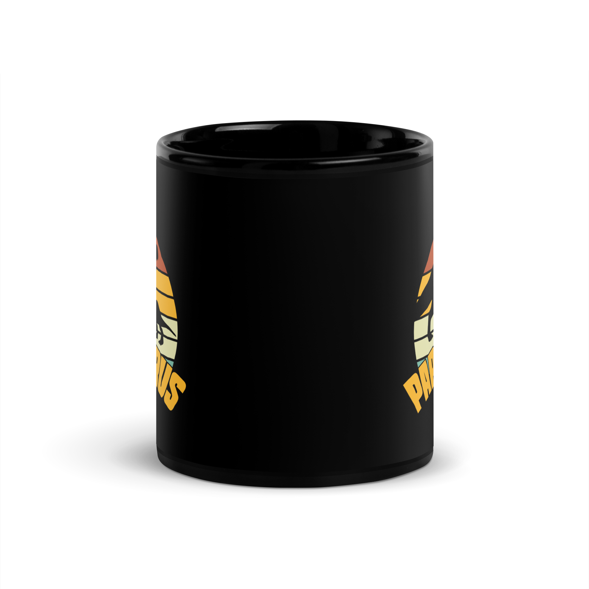 Papasaurus Black Glossy Mug