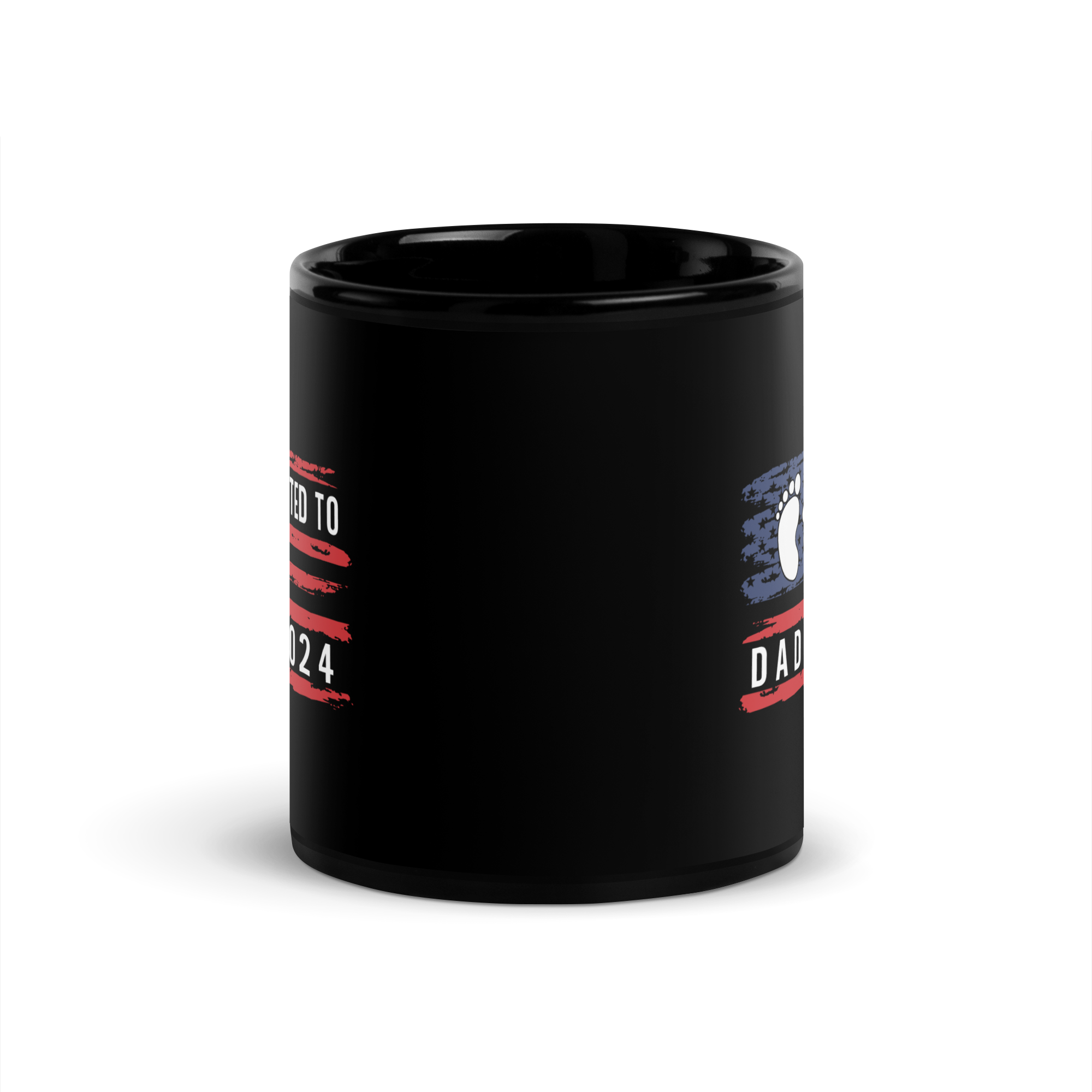 promoted to daddy 2024 Black Glossy Mug