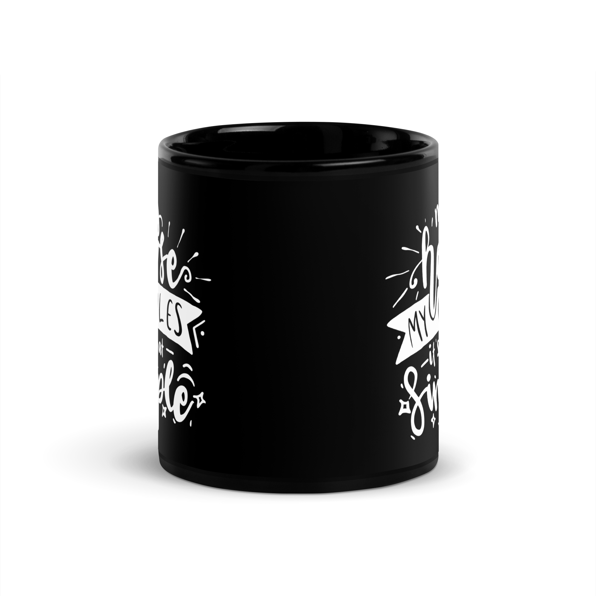 My House My Rules It's That Simple Black Glossy Mug