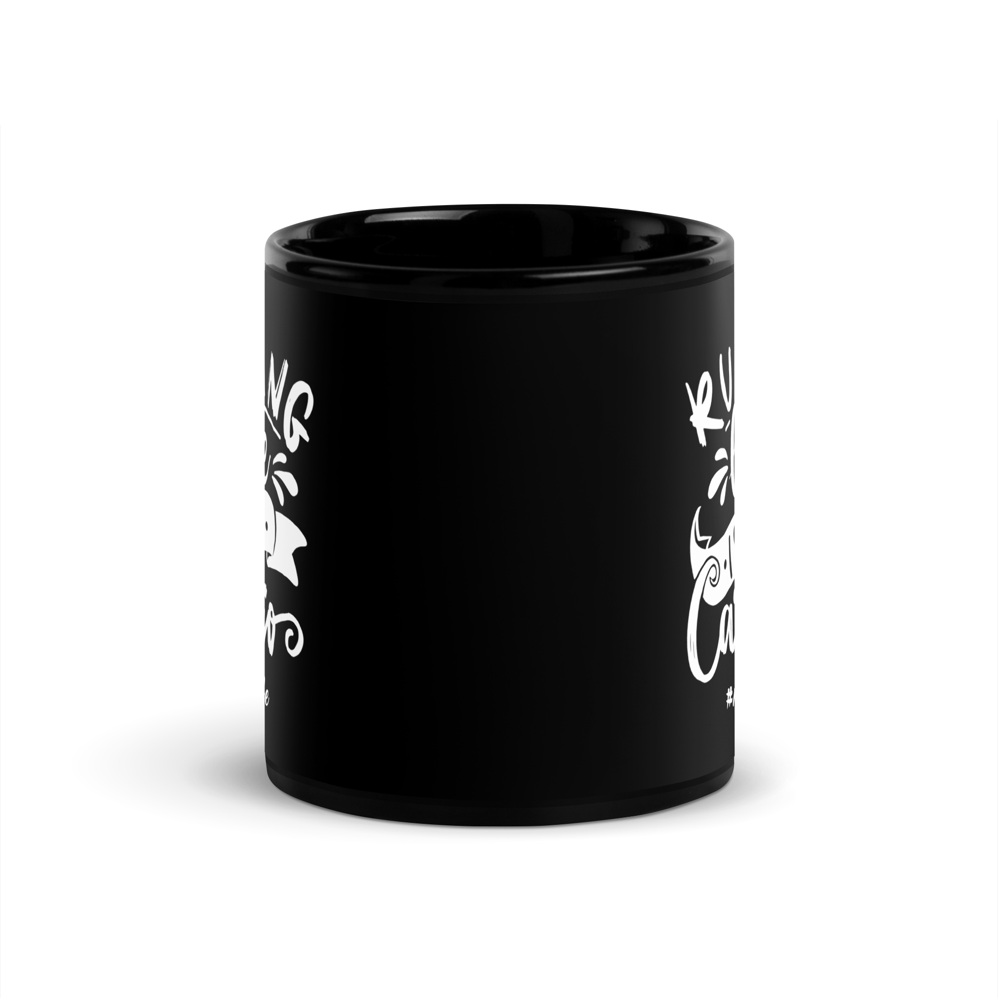 Running Late Is My Cardio Black Glossy Mug