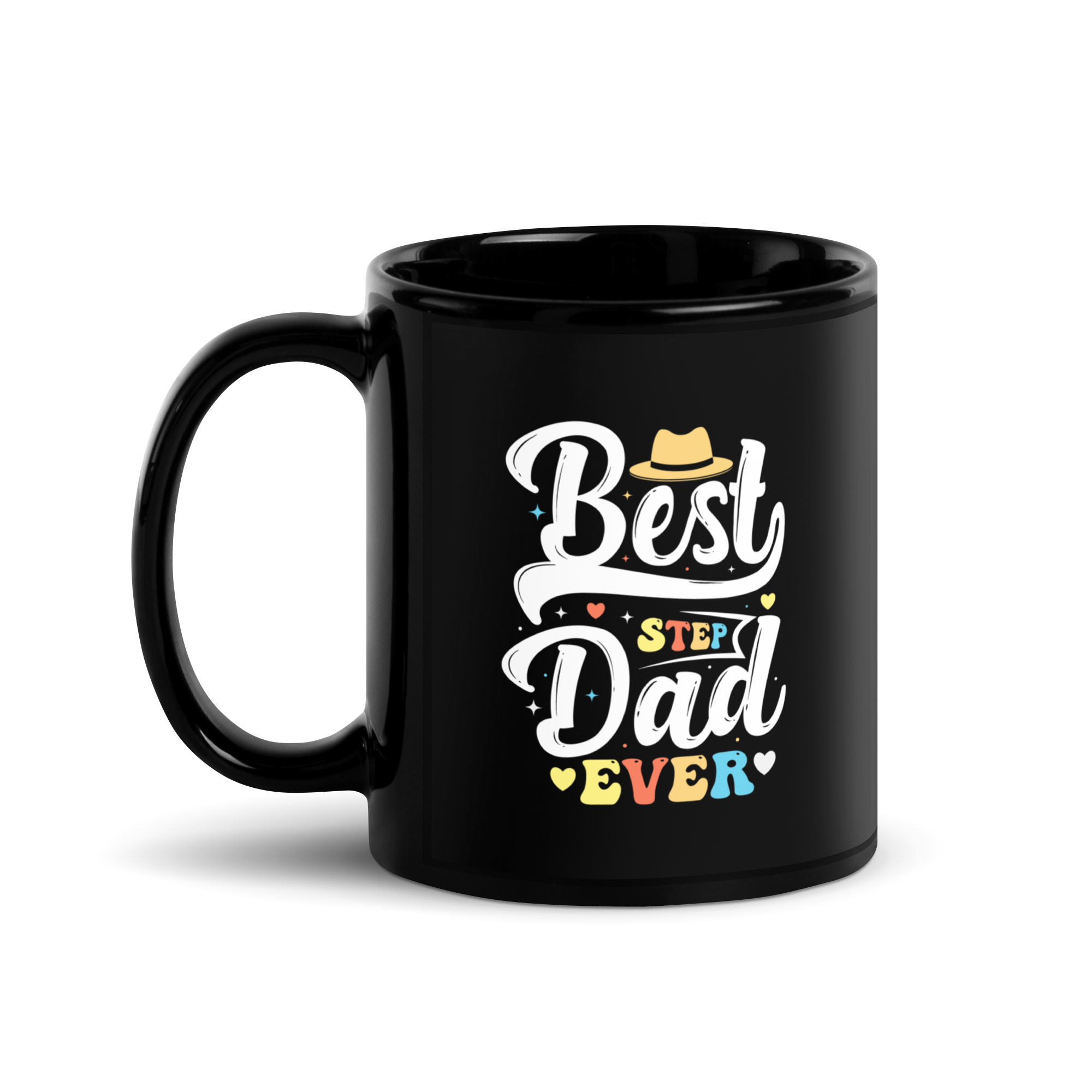 Best Step Dad Ever Black Glossy Mug