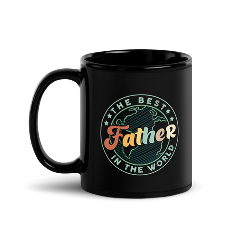 The Best Father In The World Black Glossy Mug