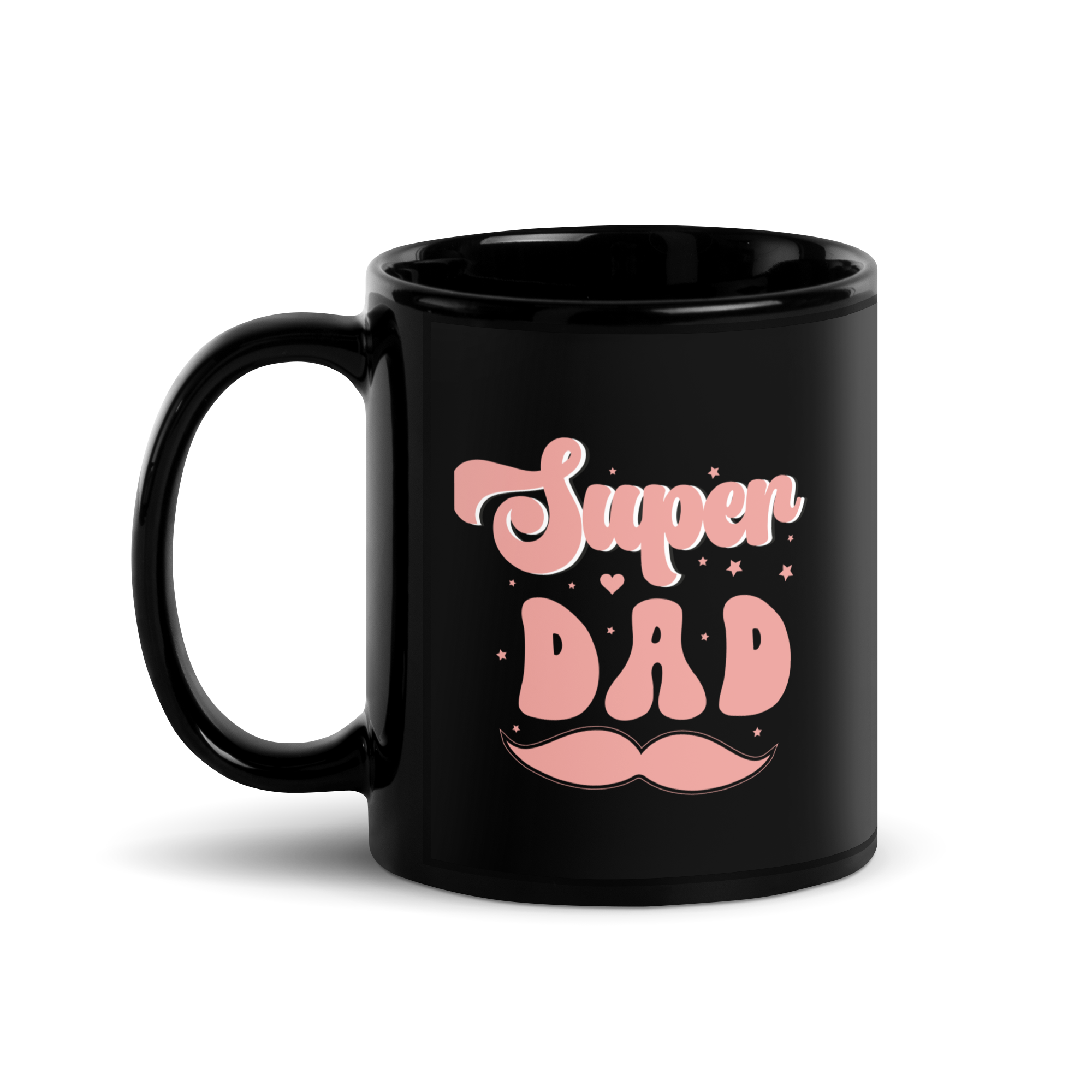 Super Dad Black Glossy Mug