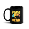 Papa Bear Black Glossy Mug