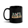 Papa Saurus Black Glossy Mug