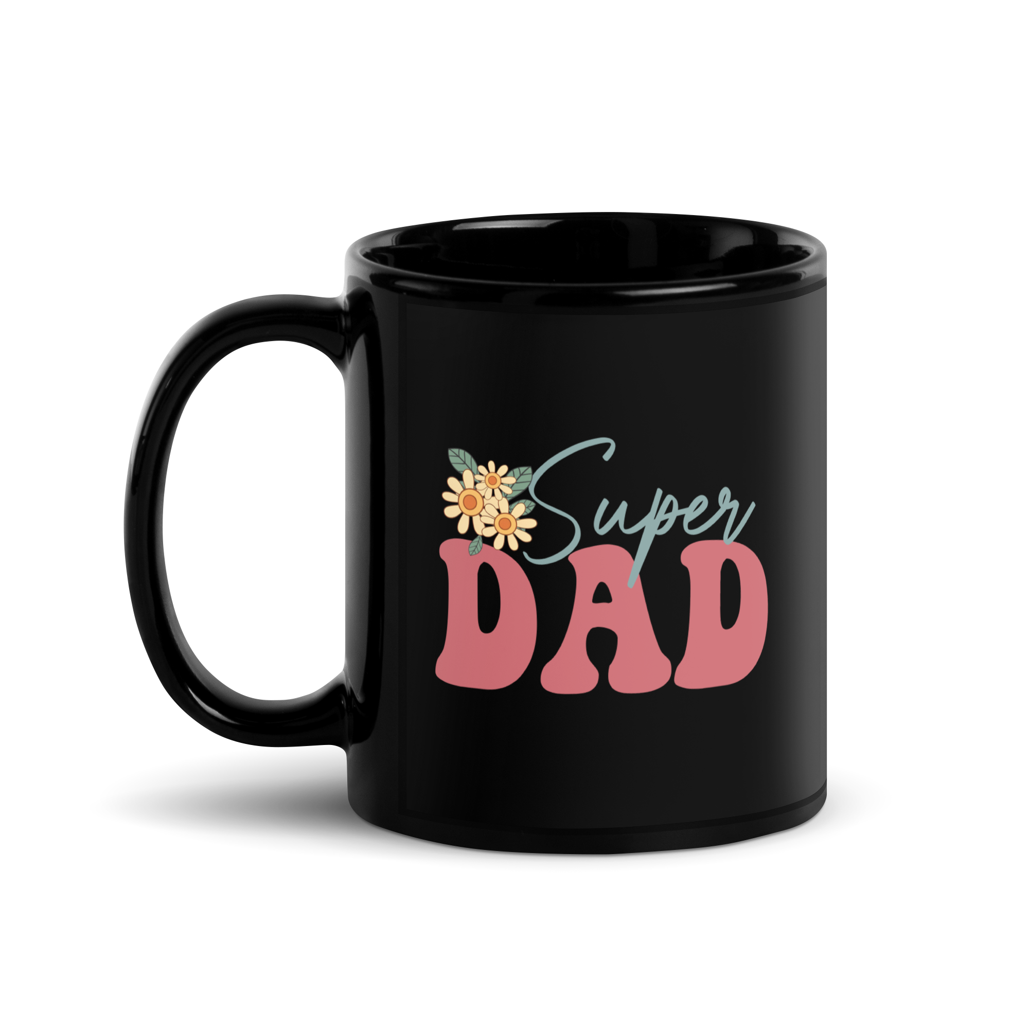 Super Dad Black Glossy Mug