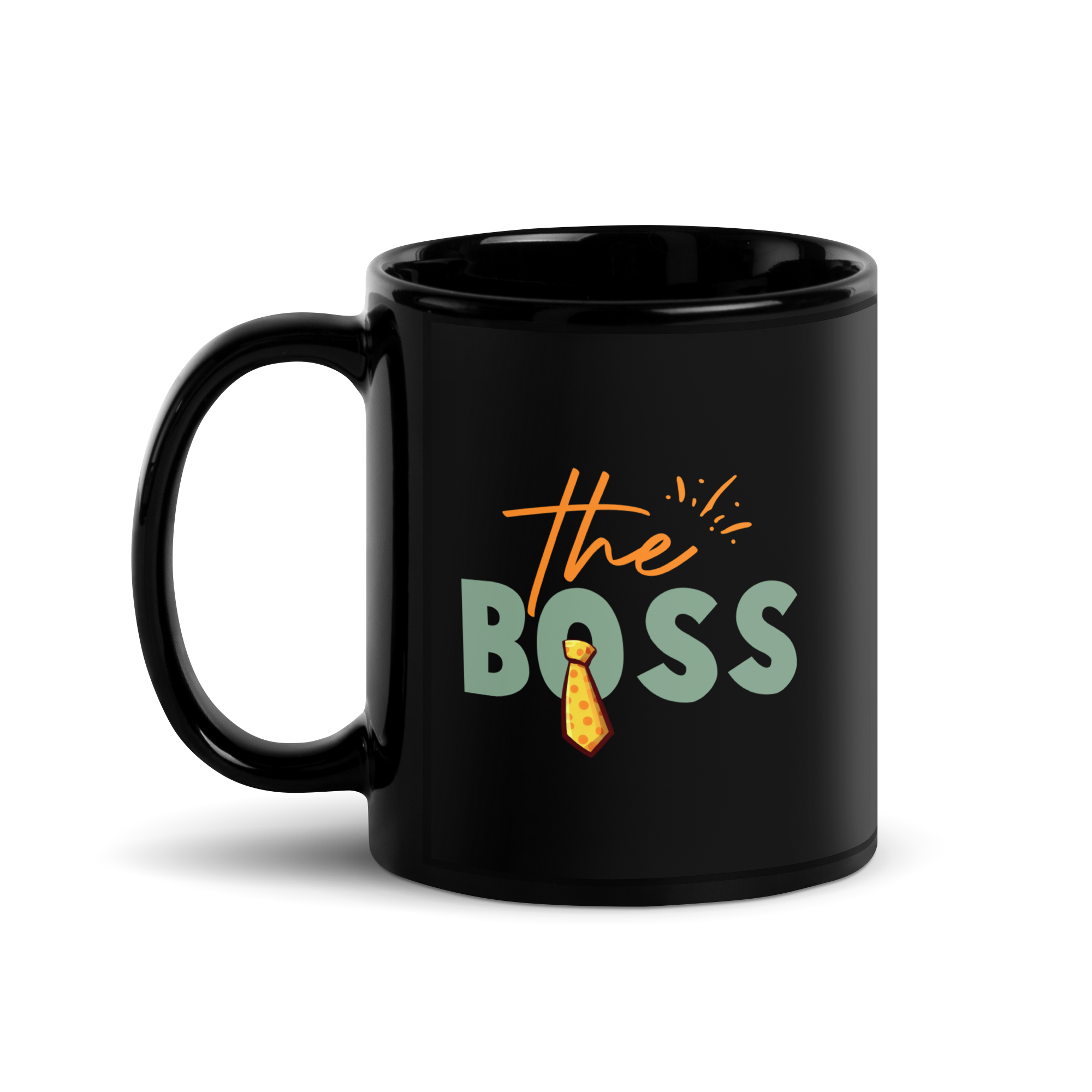 The Boss Black Glossy Mug