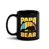 Papa Bear Black Glossy Mug