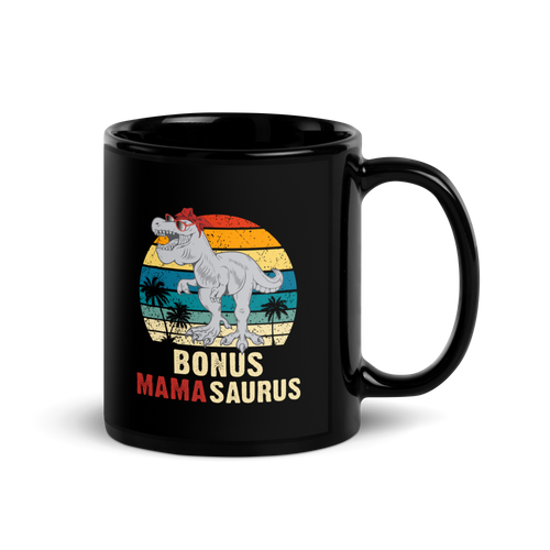 Bonus Mamasaurus Black Glossy Mug