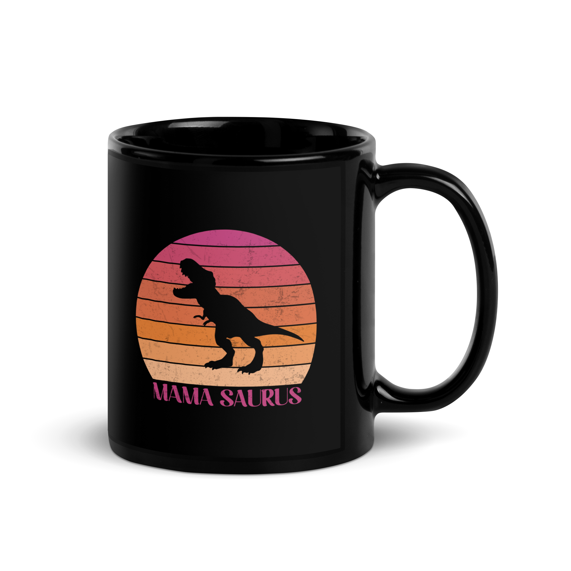 Mamasaurus Black Glossy Mug