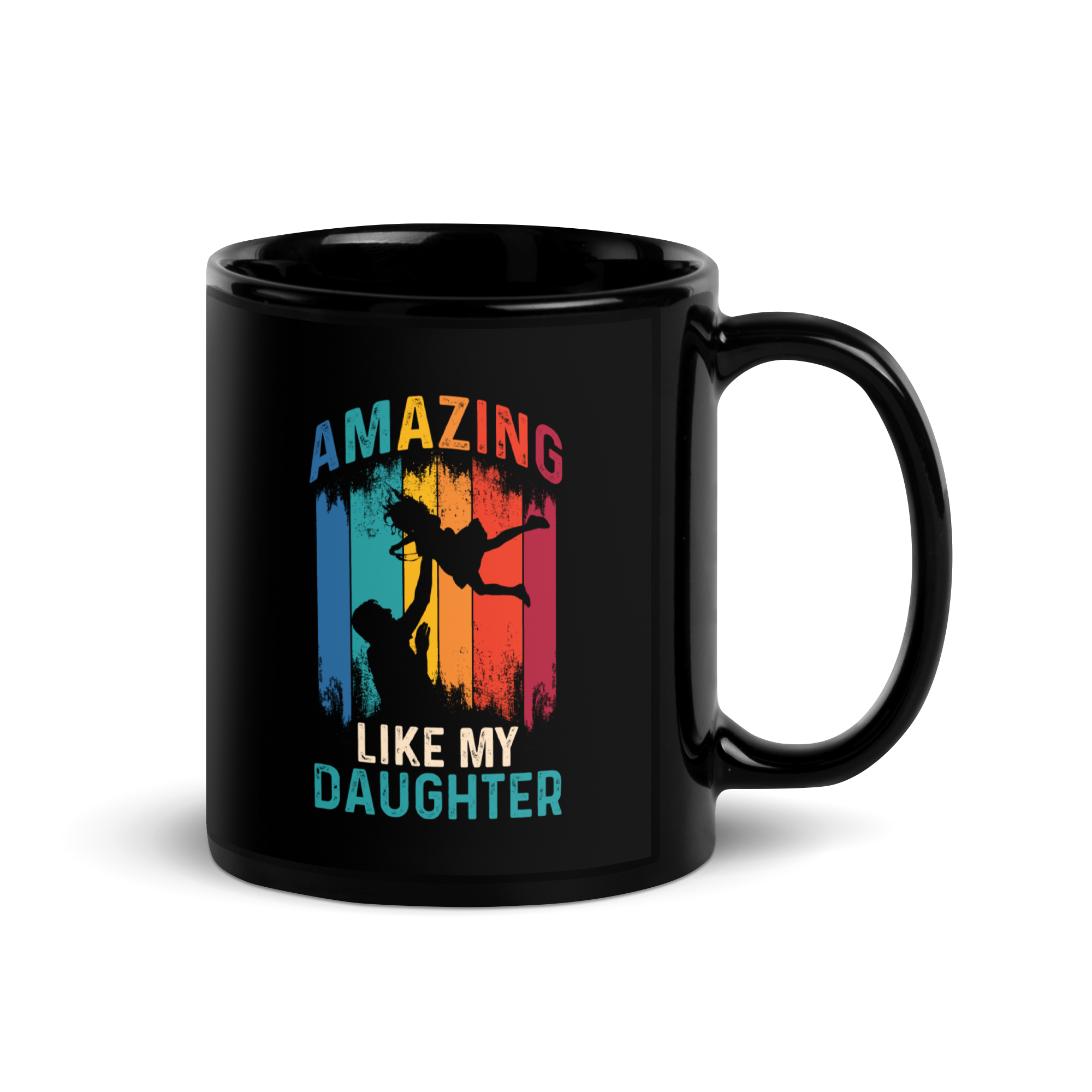 Amazing Like My Daughter Black Glossy Mug