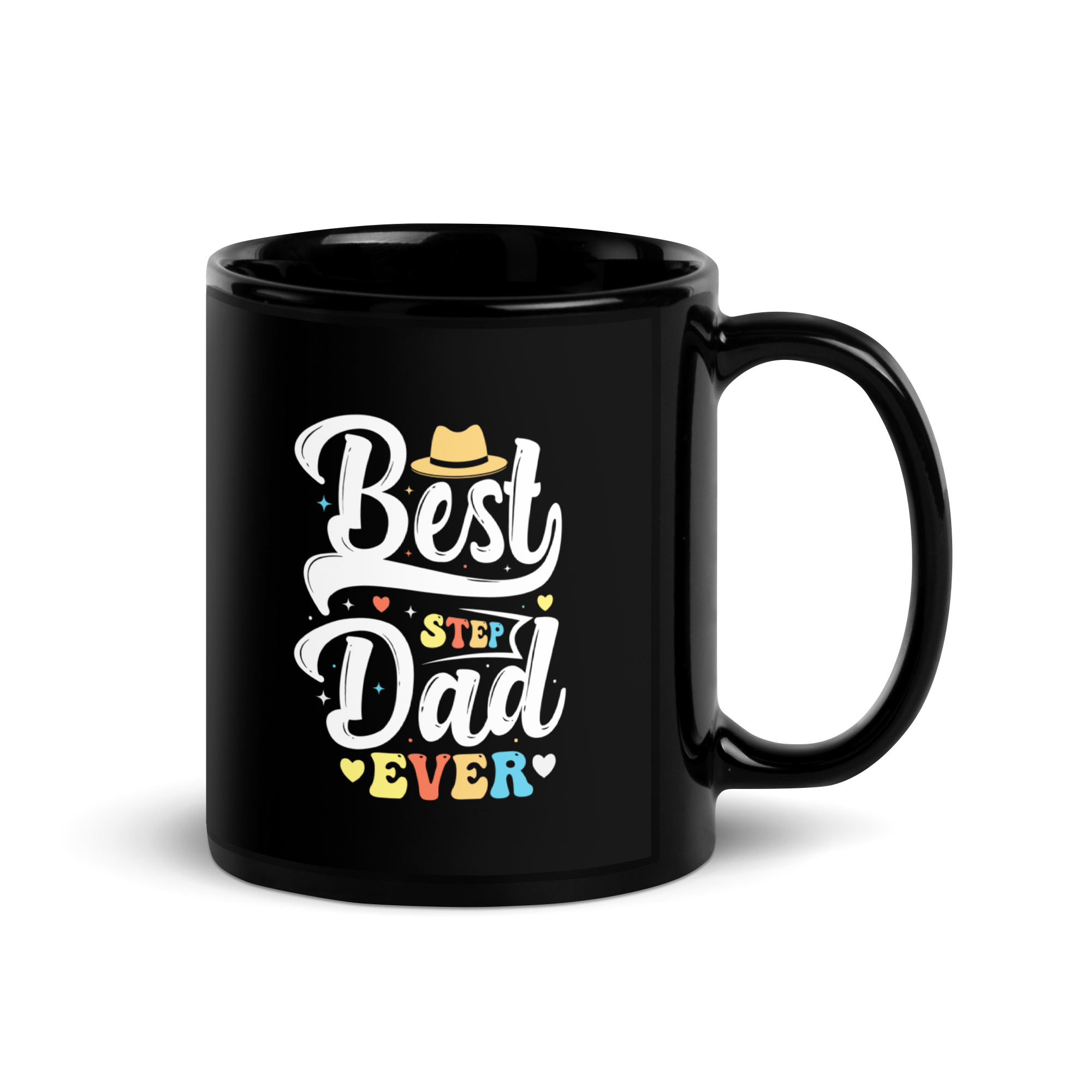 Best Step Dad Ever Black Glossy Mug