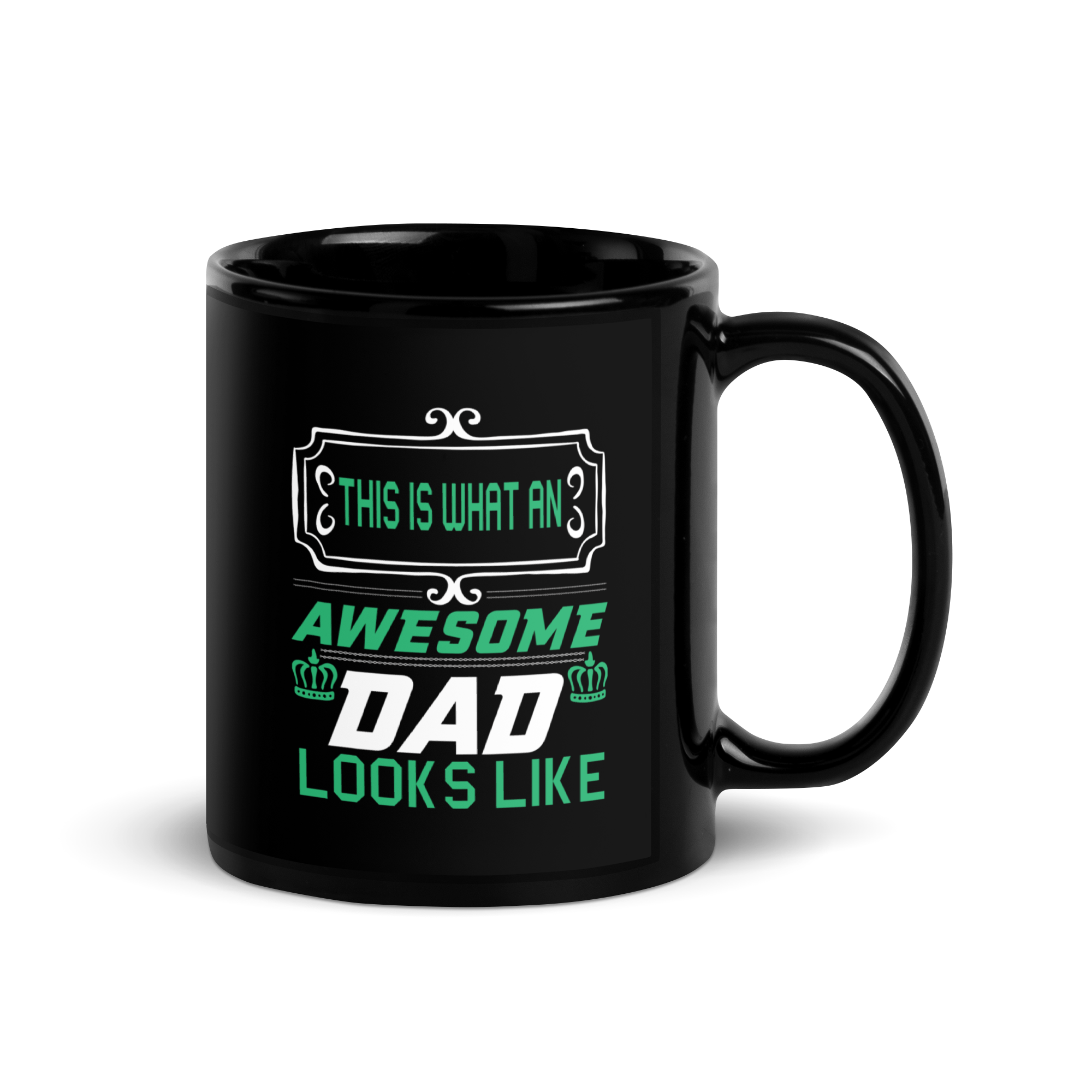 This Is What An Awesome Dad Looks Like Black Glossy Mug