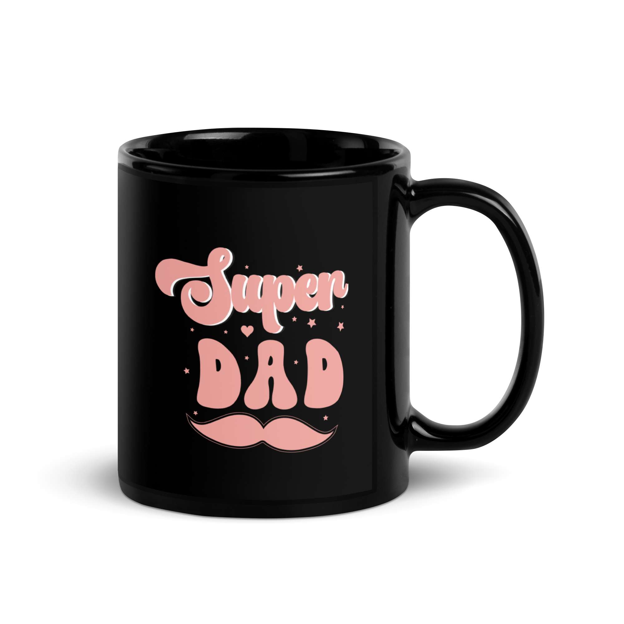 Super Dad Black Glossy Mug