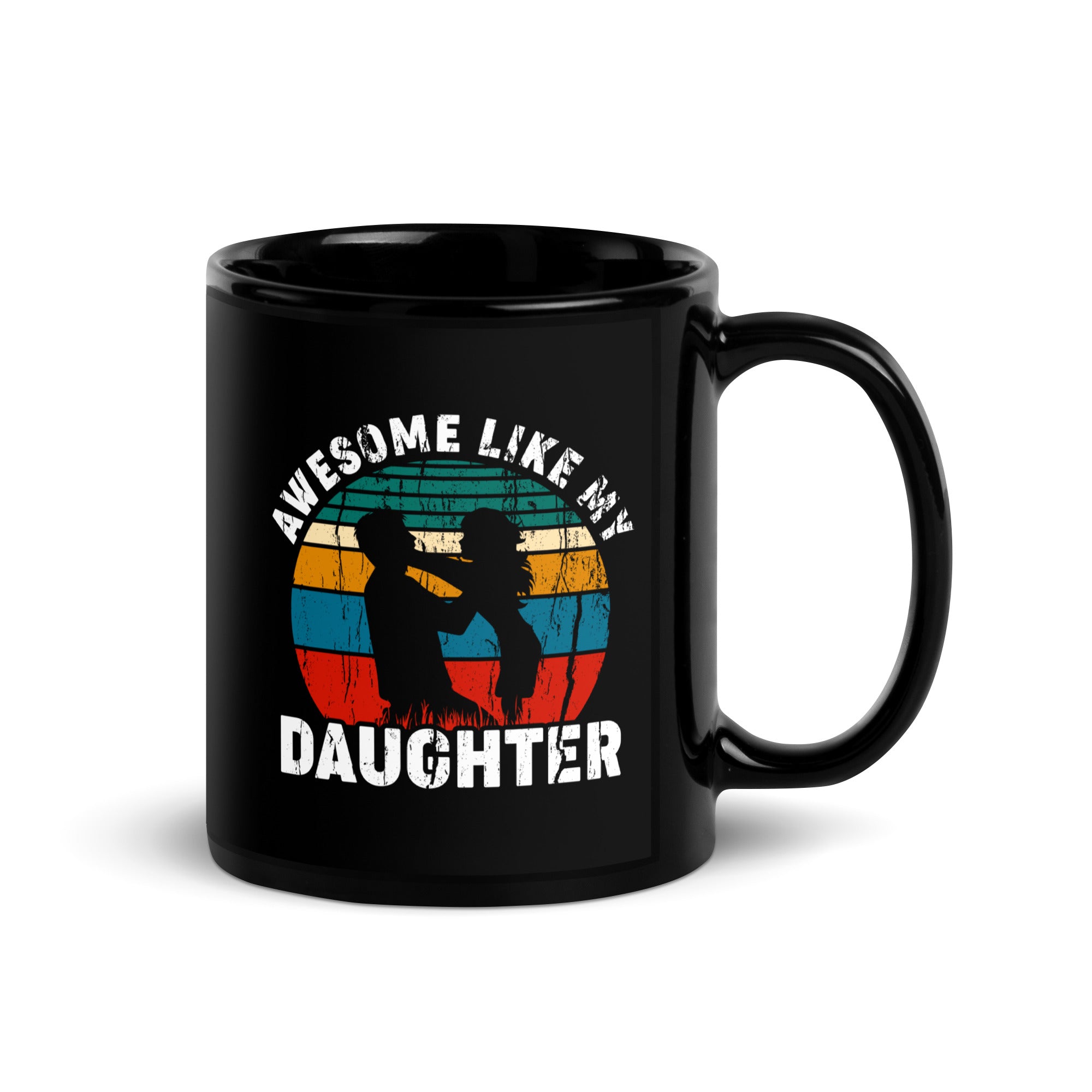 Awesome Like My Daughter Black Glossy Mug