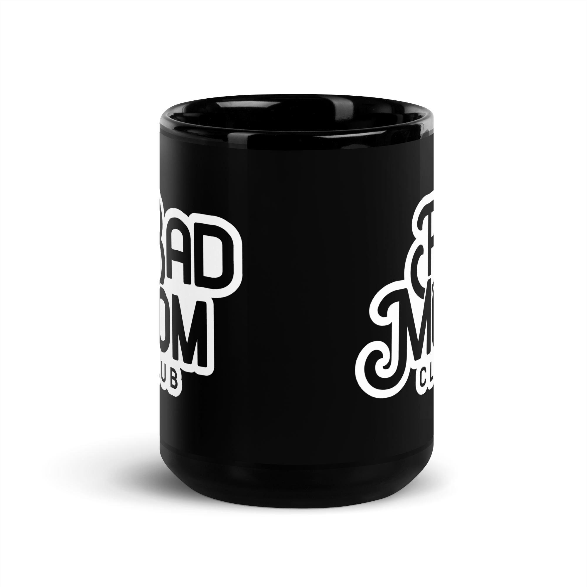 Bad Mom Club Black Glossy Mug