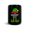 The Daddy Elf Black Glossy Mug