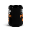 The Man Behind The Pumpkin Black Glossy Mug