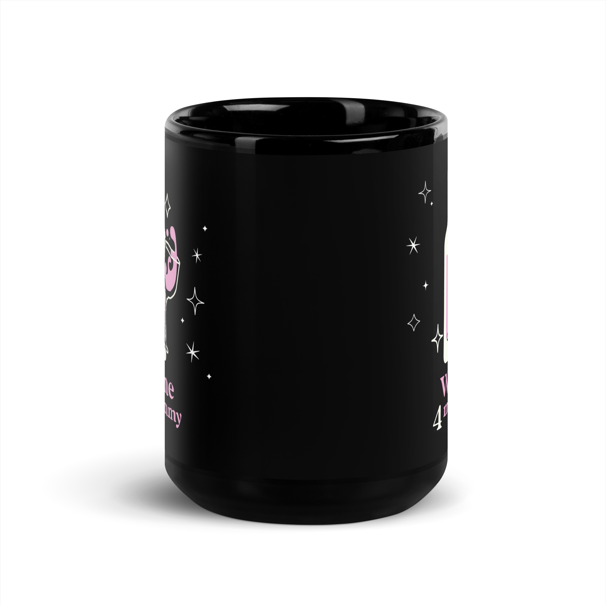 Wine For Mommy Black Glossy Mug