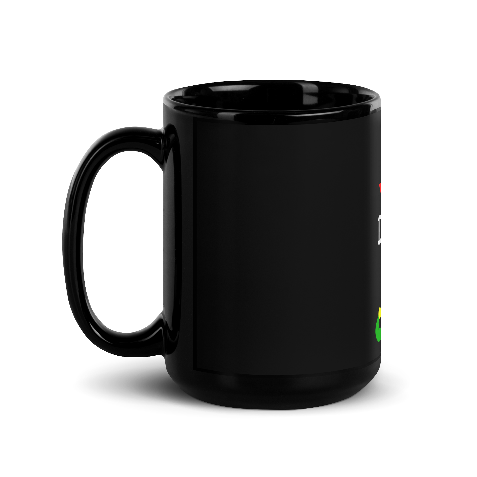 The Daddy Elf Black Glossy Mug