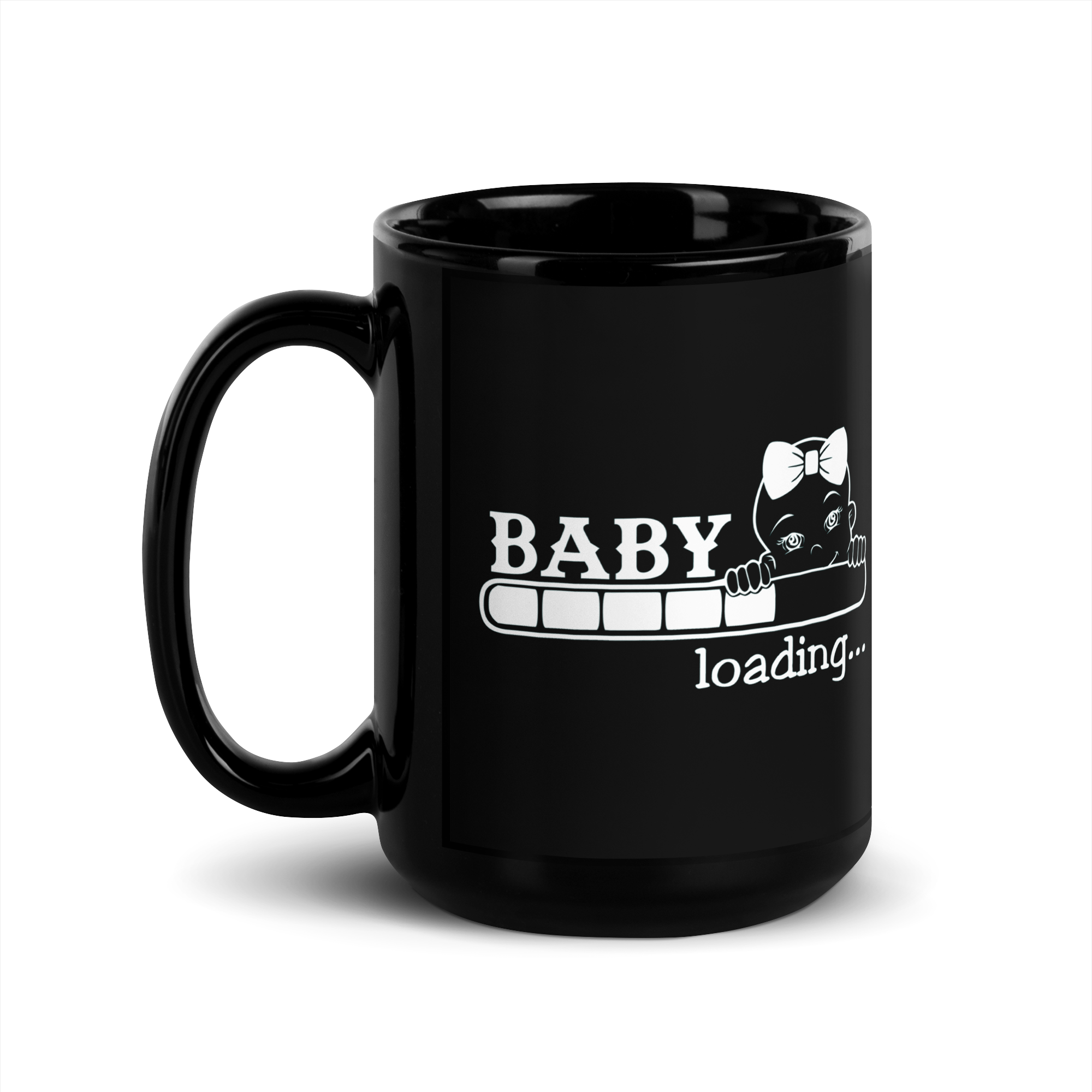 Baby Loading..... Black Glossy Mug