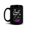 Just Want to Tell You A Secret I'm Pregnant Black Glossy Mug