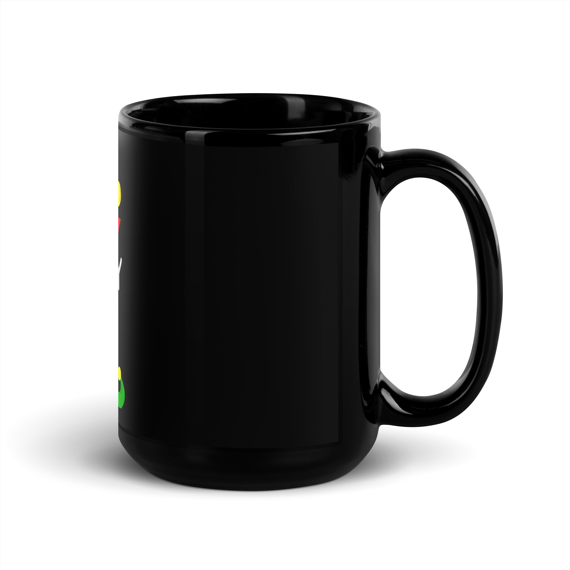 The Daddy Elf Black Glossy Mug