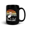 She's A Bad Momma Llama Black Glossy Mug