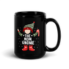 The Mom Gnome Black Glossy Mug