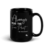 Always Read The Fine Print I'm Pregnant Black Glossy Mug