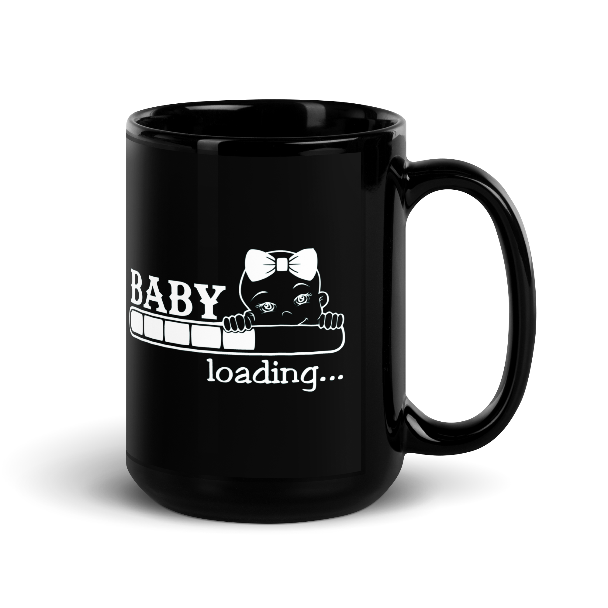 Baby Loading..... Black Glossy Mug