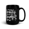 Beauty And The Bump Black Glossy Mug